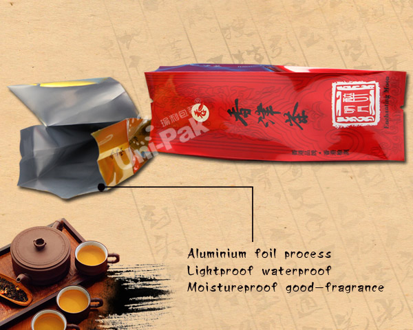 customized printed empty aluminum foil vacuum tea bags