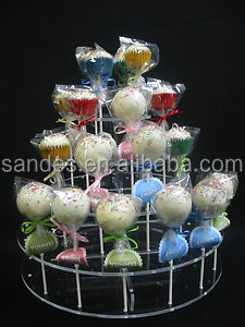 Simple Design Handmade Dark Purple Acrylic Lollipop Display Rack