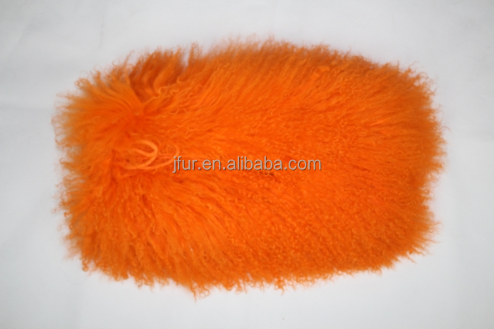 モンゴルの羊の毛皮美しいオレンジ色足ウォーマー動物の毛皮の袖高靴下膝毛皮のブーツ仕入れ・メーカー・工場