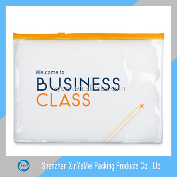 Zipper Top Sealing & Handle and Promotion Industrial Use transparent clear PVC bag