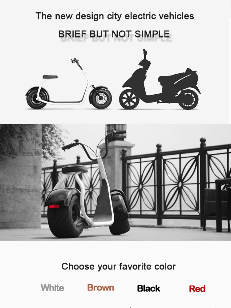 2016 the most fashionable citycoco 2 wheel electric scooter, adult electric motorcycle