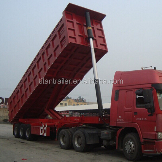 Heavy duty Tipping trailers, 3 axle grain tipper trailer hydraulic cylinder dump truck semi trailers for sale