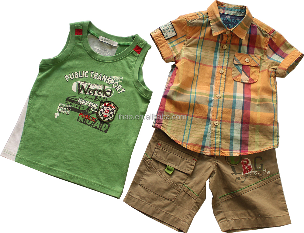 トレンディな韓国の夏の子供の男の子の服のセット問屋・仕入れ・卸・卸売り