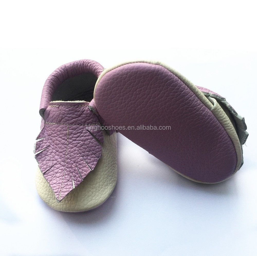 2016かわいい革赤ちゃん靴ソールと有利な葉deisgn靴赤ちゃんモカシン仕入れ・メーカー・工場