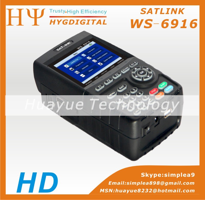 [Genuine] Satlink WS-6916 DVB-S/S2 HD Satellite Finder with MPEG-2/MPEG-4 compliant and backlight