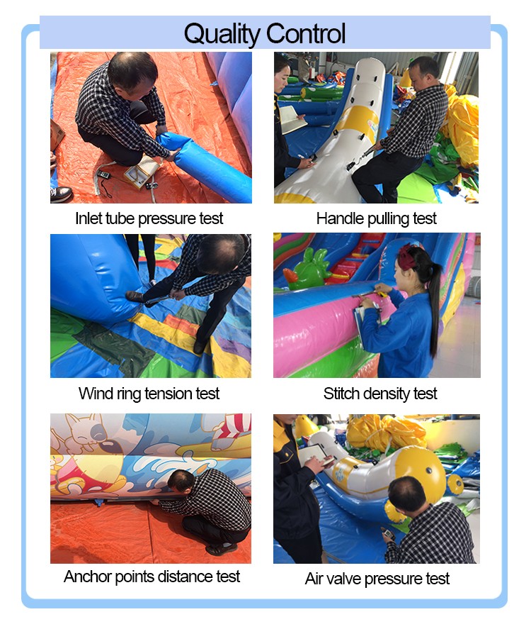 0.9mm pvc tarpaulin made durable aquapark lake inflatable water slides
