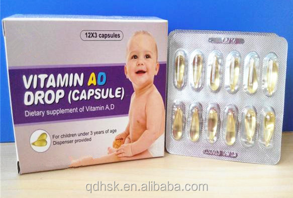 2014 latest GMP Cod liver oil capsules--Vitamin a d capsules
