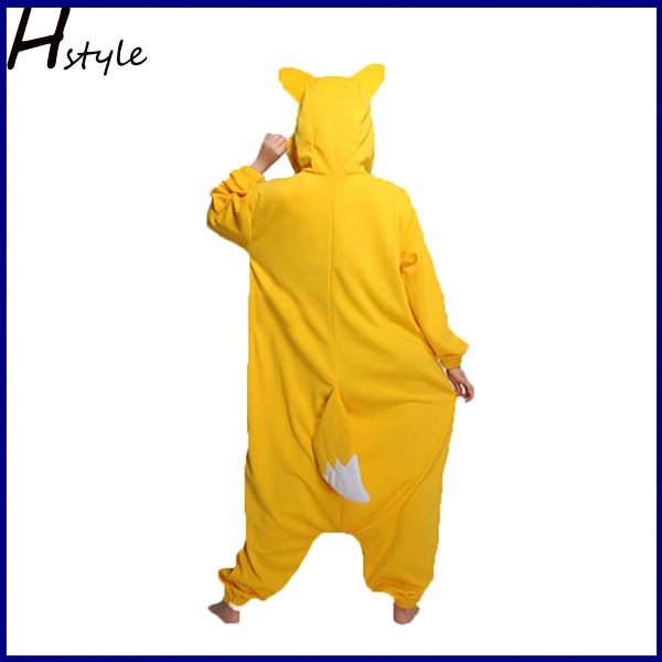 キツネの動物のかわいい黄色のパジャマ衣装dwy074フルボディ仕入れ・メーカー・工場