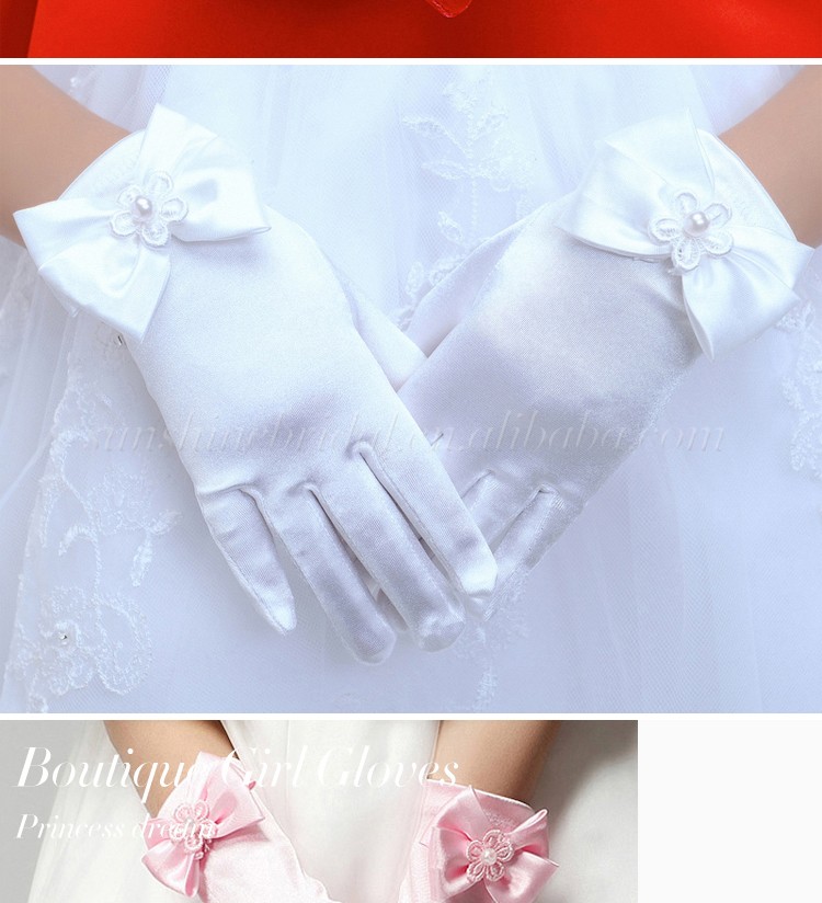 2016新しい ファッション パーティー結婚式手袋で弓フラワーガールズ仕入れ・メーカー・工場