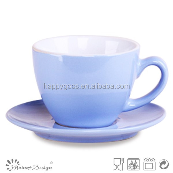 5oz Colorful Ceramic Cup And Saucer Set/cheap Ceramic Coffee Cup And
