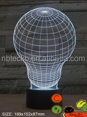 3d ビジョン バルーン形状装飾usb充電led ナイト ランプ仕入れ・メーカー・工場