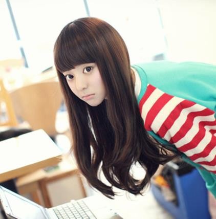 色の長い巻き毛のかつら3少女コスプレウィッグ前髪のフリンジ映画漫画のかつら問屋・仕入れ・卸・卸売り