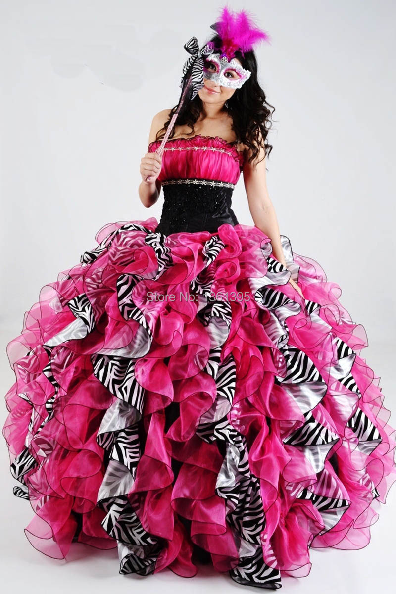 Hot Pink And Zebra Dresses
