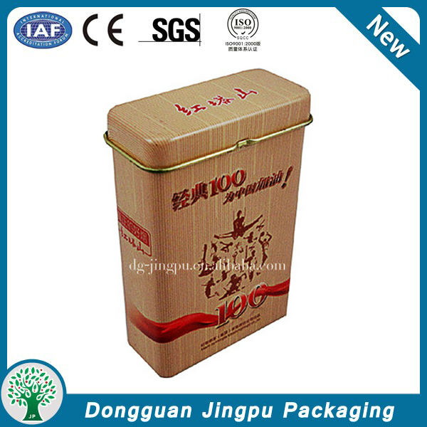 Customized rectangular metal packaging for cocoa powder