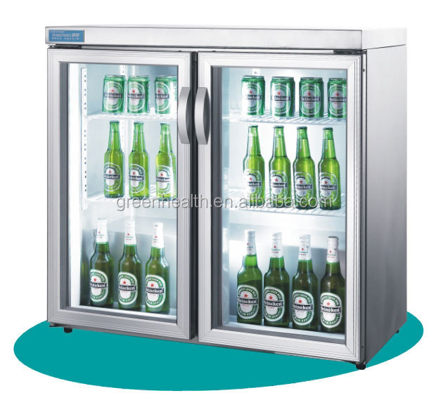 Green Health Glass Door Mini Fridge For Beer Bar Commercial Tg 200m2