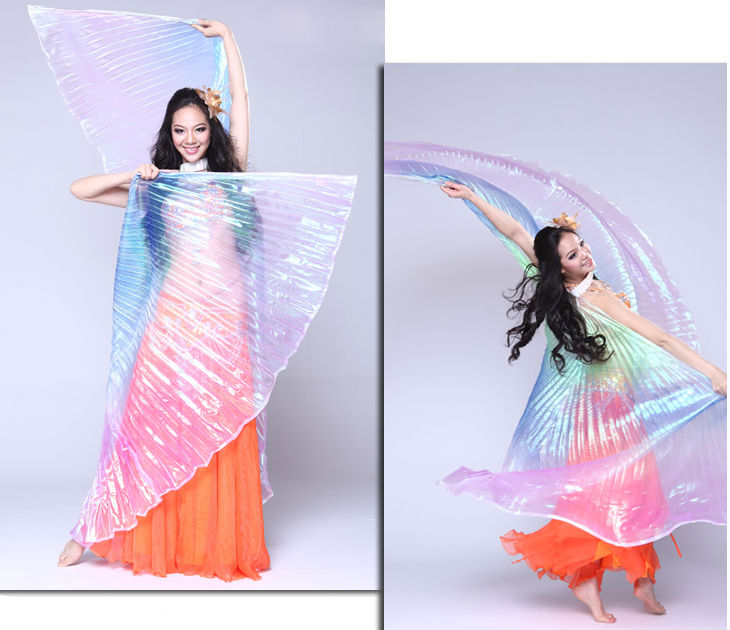 ベリーダンスの翼パフォーマンスのために、 ベリーダンス衣装の羽、 ダンス天使の羽問屋・仕入れ・卸・卸売り