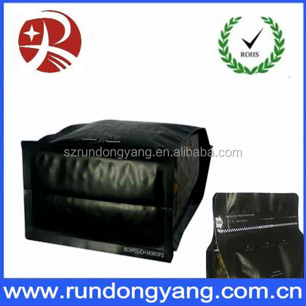 Sealable Coffee Valve Bag With side gusset coffee valve bag High quality aluminum foil coffee packaging bags