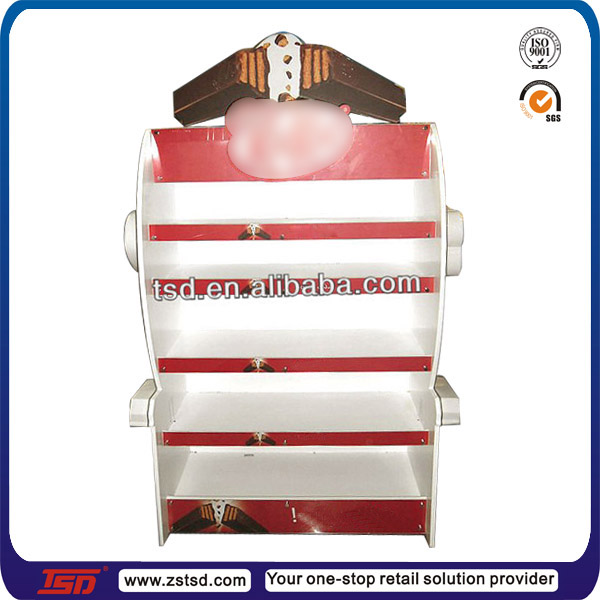 TSD-W4380 display shelves for chocolate candy/dark chocolate store display cabinet/chocolate bar wooden stand