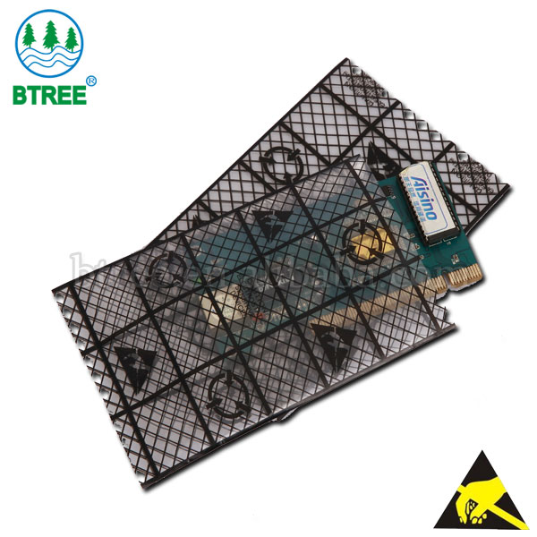 Btree高品質帯電防止黒グリッド導電性pe袋仕入れ・メーカー・工場