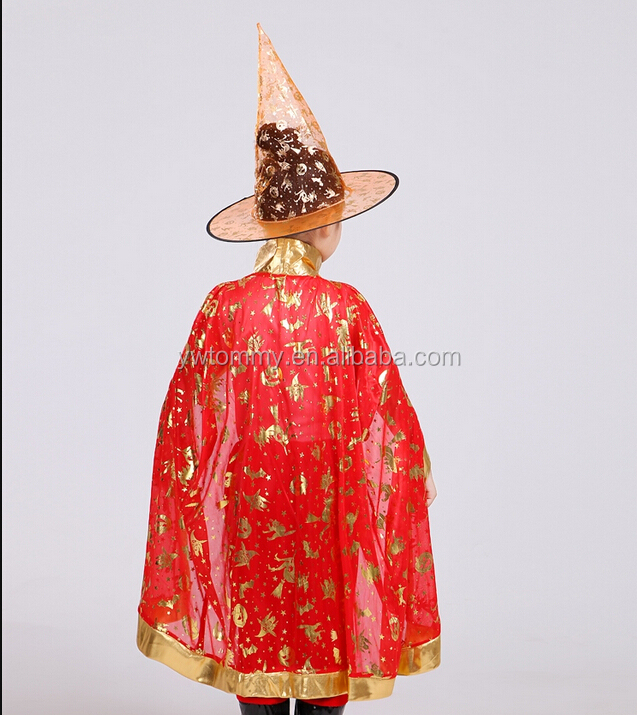 熱い販売安いハロウィン魔女衣装のマントと帽子仕入れ・メーカー・工場