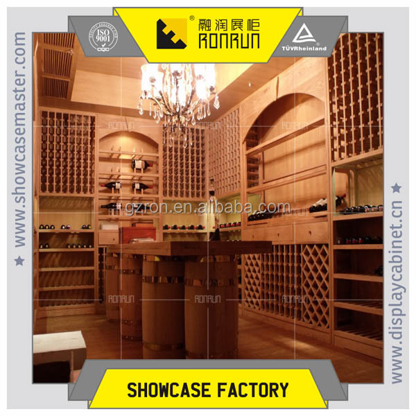 近代的なワイン店舗ディスプレイ家具、 木製ディスプレイスタンドとキャビネット、 販売のためのワインのショーケース仕入れ・メーカー・工場