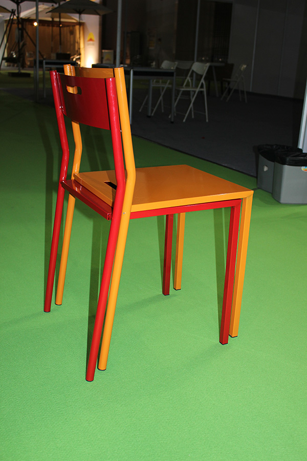 シンプルに設計ヴィンテージオレンジ金属ダイニング椅子仕入れ・メーカー・工場
