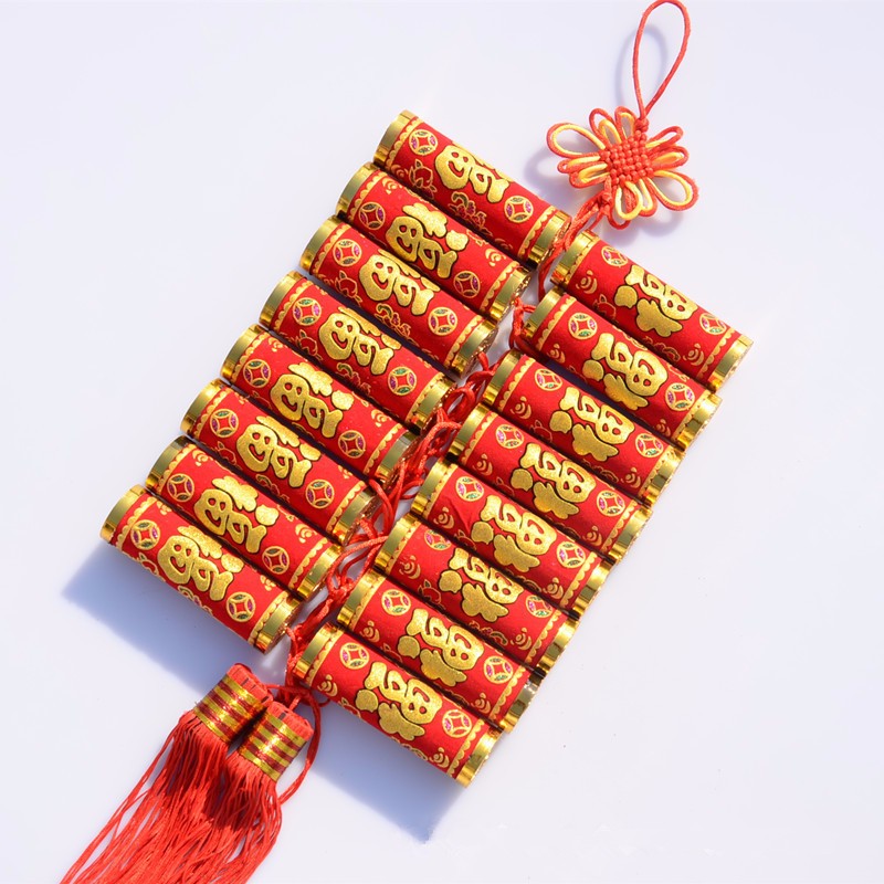 Source Traditional Chinese New Year Decoration Fabric Firecrackers