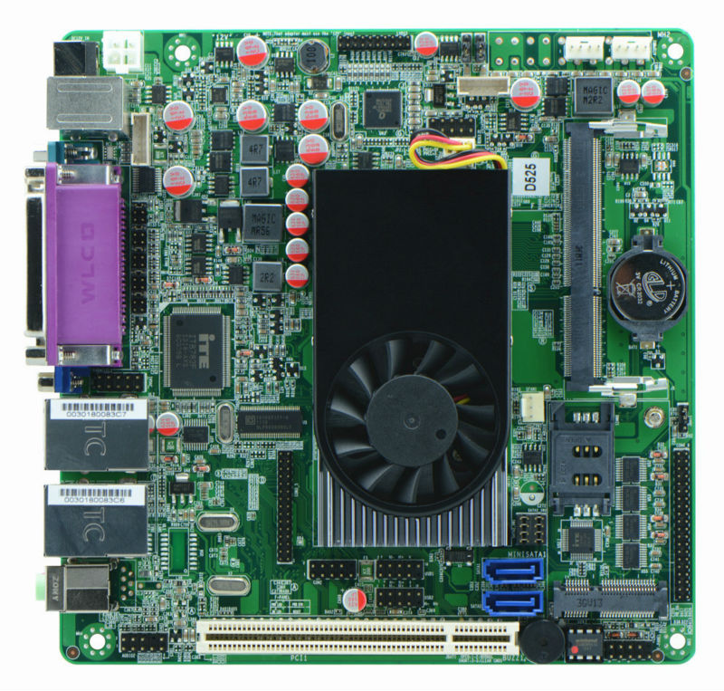 Intel Atom D525 1.8ghz Dual Core Embedded Mini Itx Motherboard With Pci