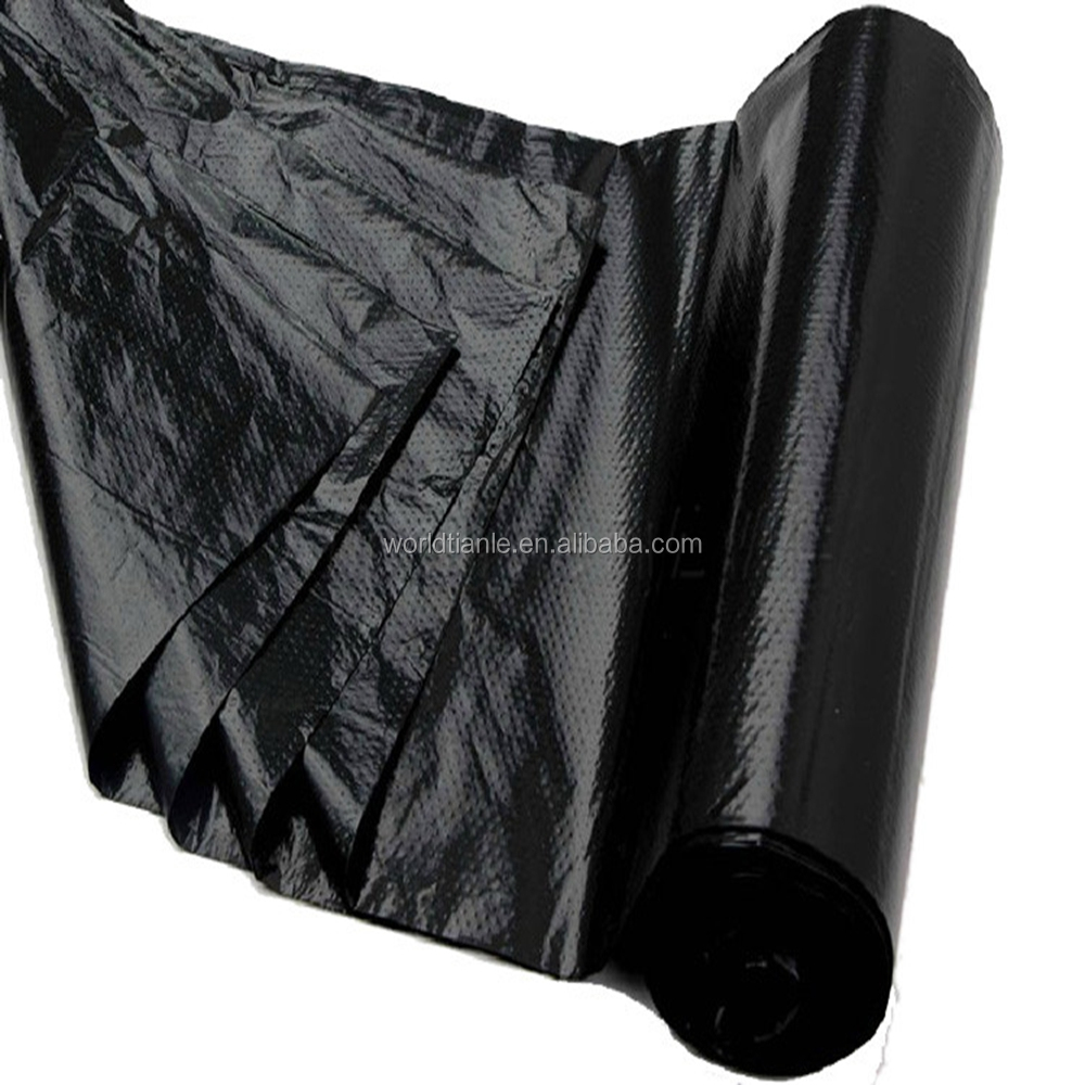 high quality ldpe/ hdpe plastic black garbage bags on roll trash