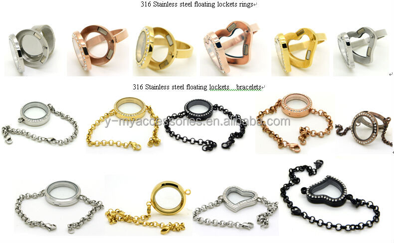 2014 new design champagne flutes floating charms lockets wholesale