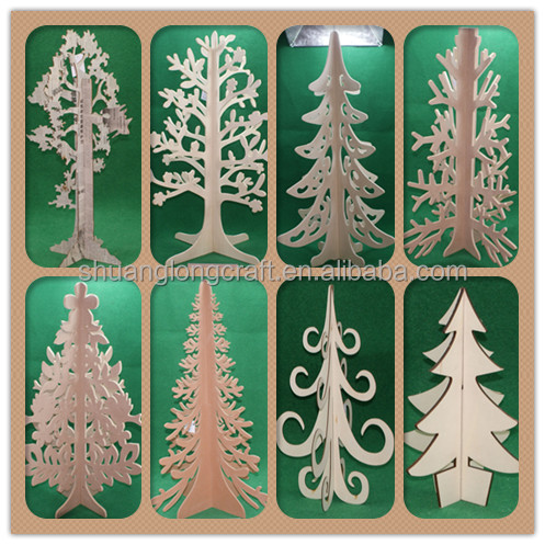 熱い販売レーザー カット木製クリスマスツリー 、 小さな装飾クリスマスツリー仕入れ・メーカー・工場