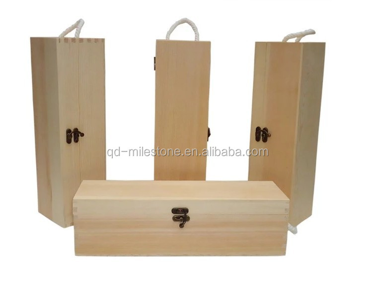 small wooden craft boxes christmas wine gift tube wooden wine