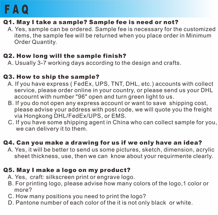 Jayi Acrylic FAQ 