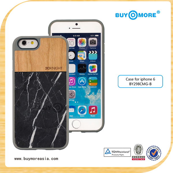 大理石木材ホットハンドメイド20156ケースiphone用天然木のケースのためのリンゴ木材大理石のケースiphone用66soem卸売仕入れ・メーカー・工場