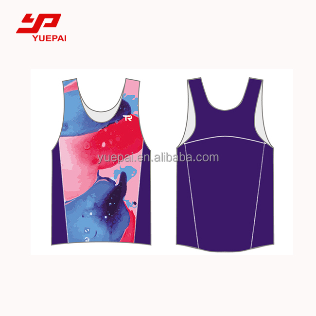 Полная сублимированный Running Singlet запустить рубашка