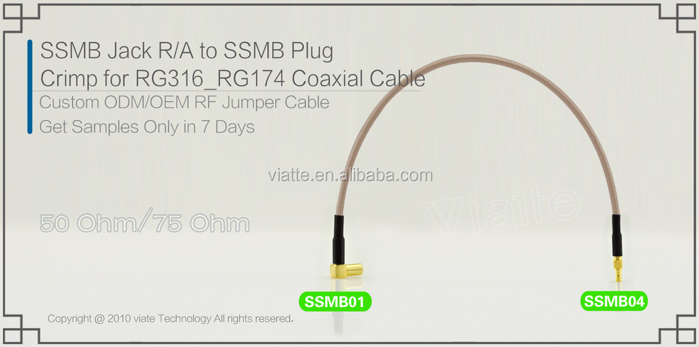 Ssmbjack/へssmbメス直角プラグ/rg316_rg174オス圧着用同軸ケーブルのコネクター仕入れ・メーカー・工場