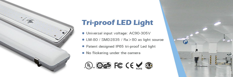 Светодиодная пара водонепроницаемый светильники IP65 1200 мм 40 Вт 120lm/w AC200-240V
