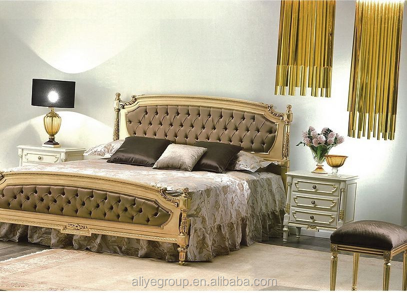Af 2171 de luxe chambre à coucher nouveau style classique en bois ... Chambre a coucher italienne de luxe
