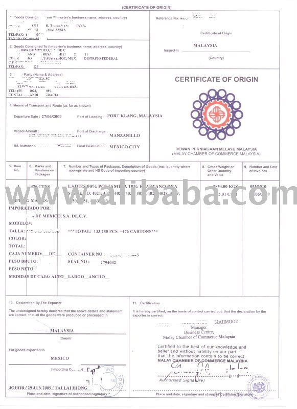 Malaysia Form A,Form B,Certificate Of Origin,Bv,Bv-psi,Bv-cdv,Sgs,K1,K2 ...