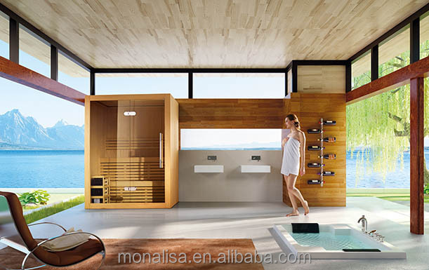 Newest portable Sauna with Steam Room,Cedar/Whitewood,Monalisa,CE, RoHS, TUV