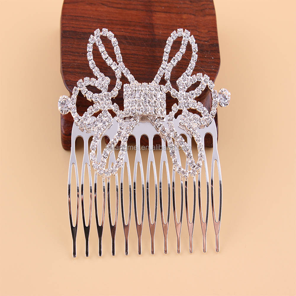 ブライダルラインストーン2015haircomb銀合金装飾的な毛の櫛仕入れ・メーカー・工場