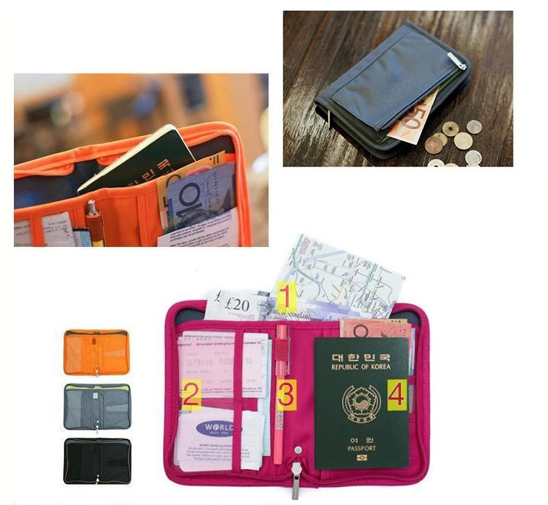 マルチ- 機能的なオックスフォード旅行パスポート財布、 安い短いパスポートホルダー仕入れ・メーカー・工場