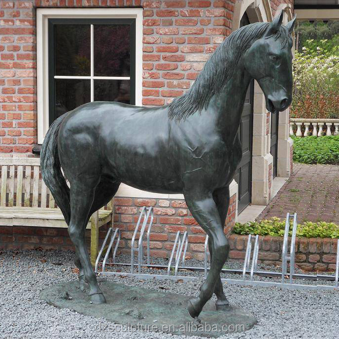 modern small bronze horse sculpture