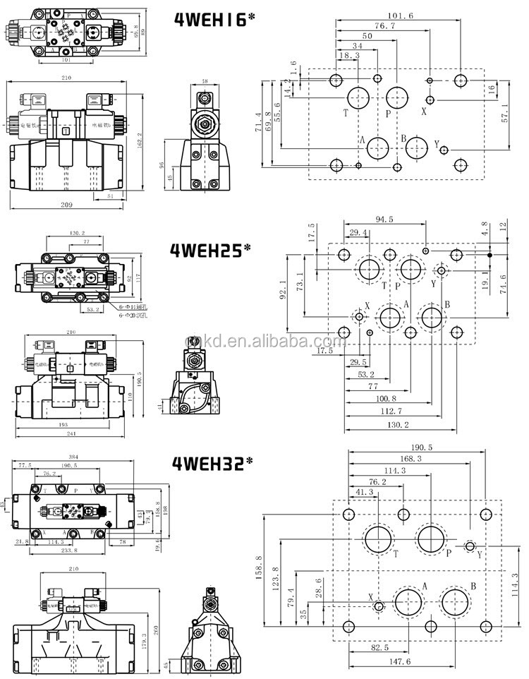 Wehシリーズソレノイドエレクトロ- 油圧方向制御弁を作動仕入れ・メーカー・工場