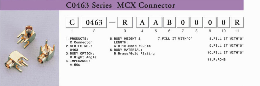 hsmrighアングルコネクタmcxコネクタc0463台湾仕入れ・メーカー・工場