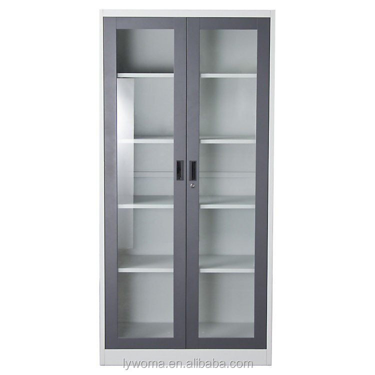 Cold Roll Steel Office Cupboard Glass Door Key Cabinet Sheet Metal Dmdfcg5dg 2 Darkgrey Jpg