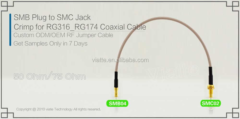 Smbパグ/malesmcにjack/rg316_rg174メス圧着用同軸ケーブルのコネクター仕入れ・メーカー・工場