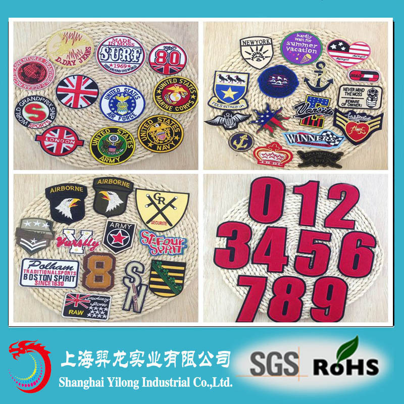 2016 3d刺繍パッチ衣料用仕入れ・メーカー・工場