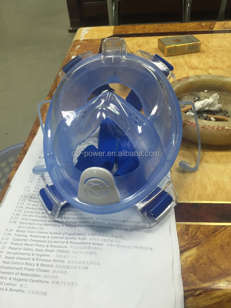 2016新しいスタイル簡単呼吸フルフェイスシュノーケルマスクで耳栓仕入れ・メーカー・工場