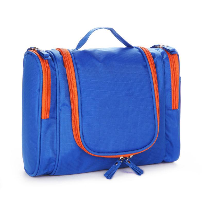 Wholesale fashion nylon folding contents cosmetic bag multi pocket for travel